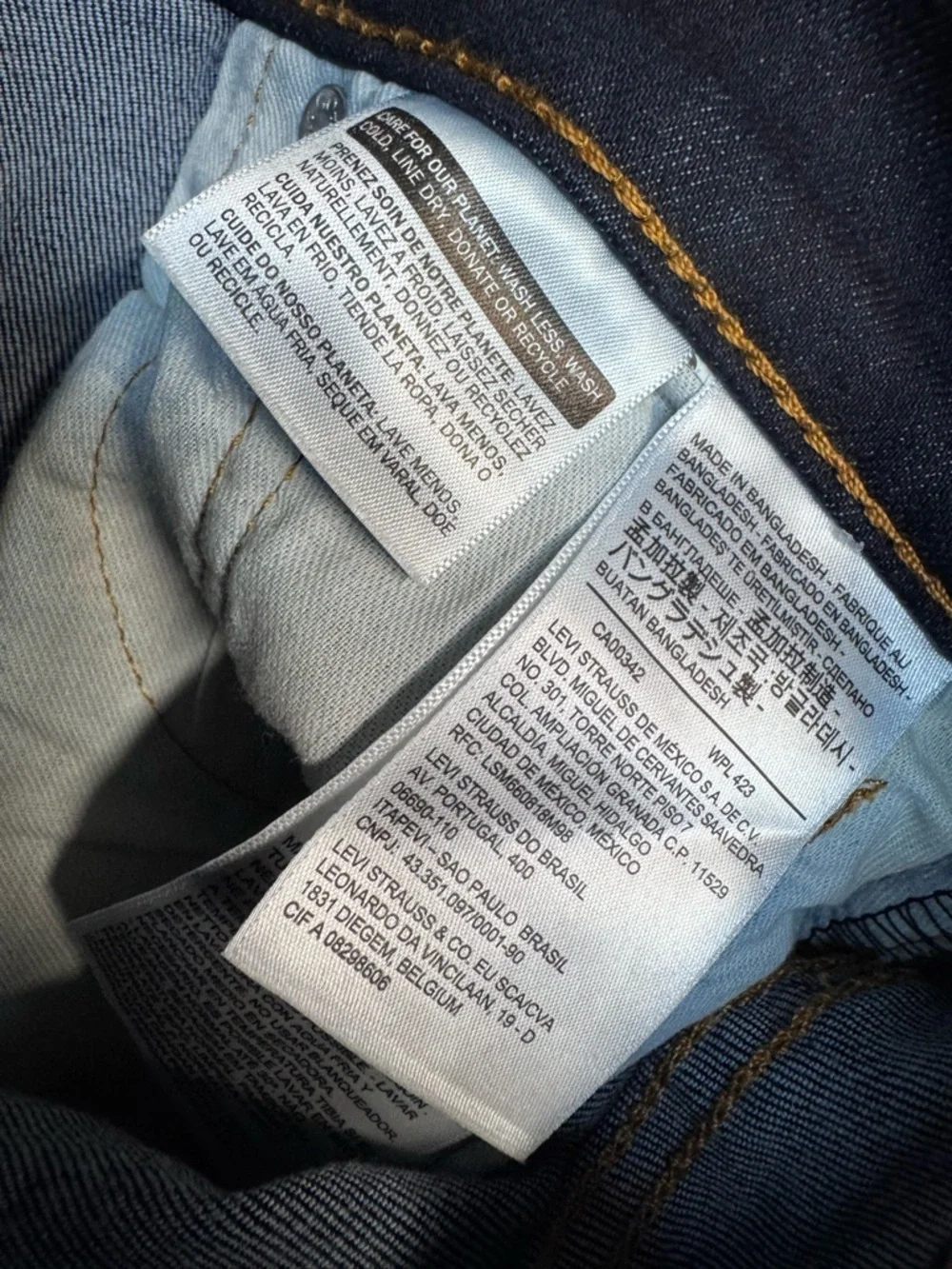 Levi’s 512 Taper Fit Dark Wash Jeans